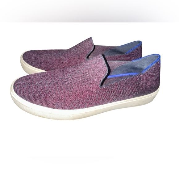 Rothys The Sneaker Women's maroon with navy Flat Slip On Shoes 10 - Picture 2 of 7